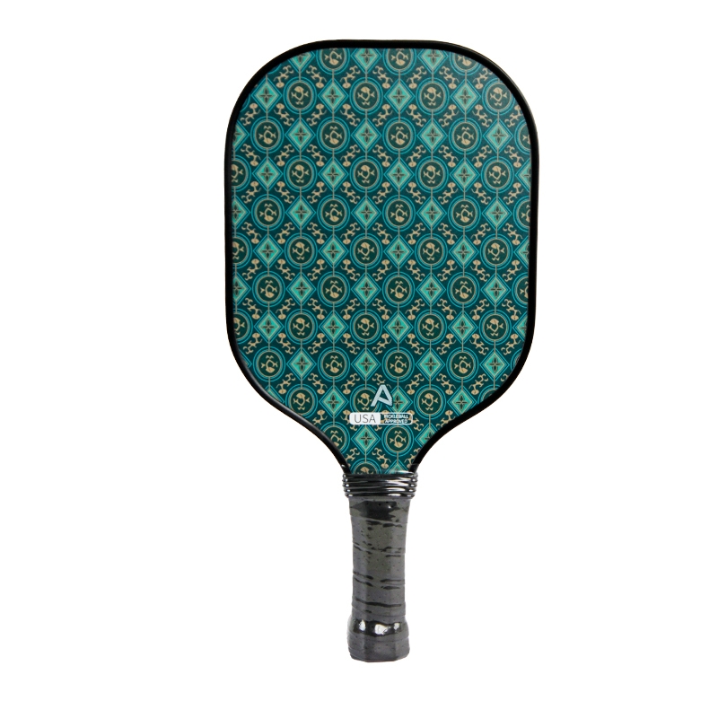 Patterned carbon fiber defensive racket